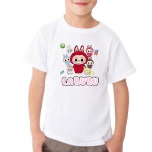Labubu Kids White Graphic T-Shirt